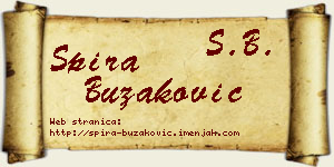 Spira Buzaković vizit kartica